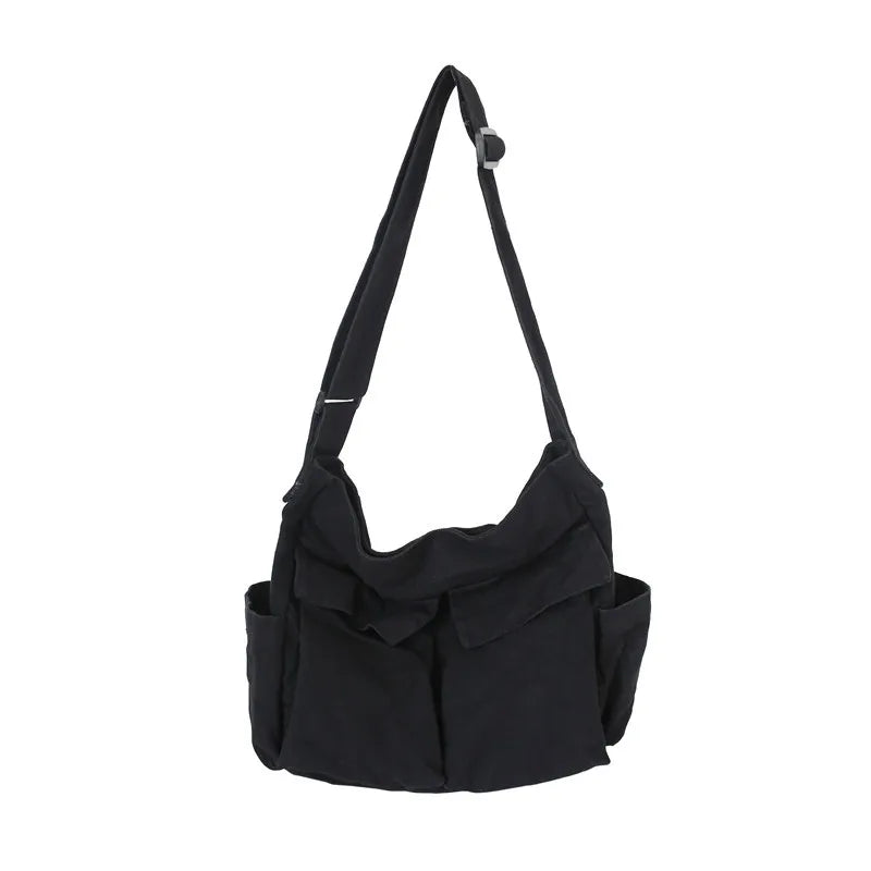 Canvas Girl Handbag For Teens Shoulder Bag Crossbody Purse