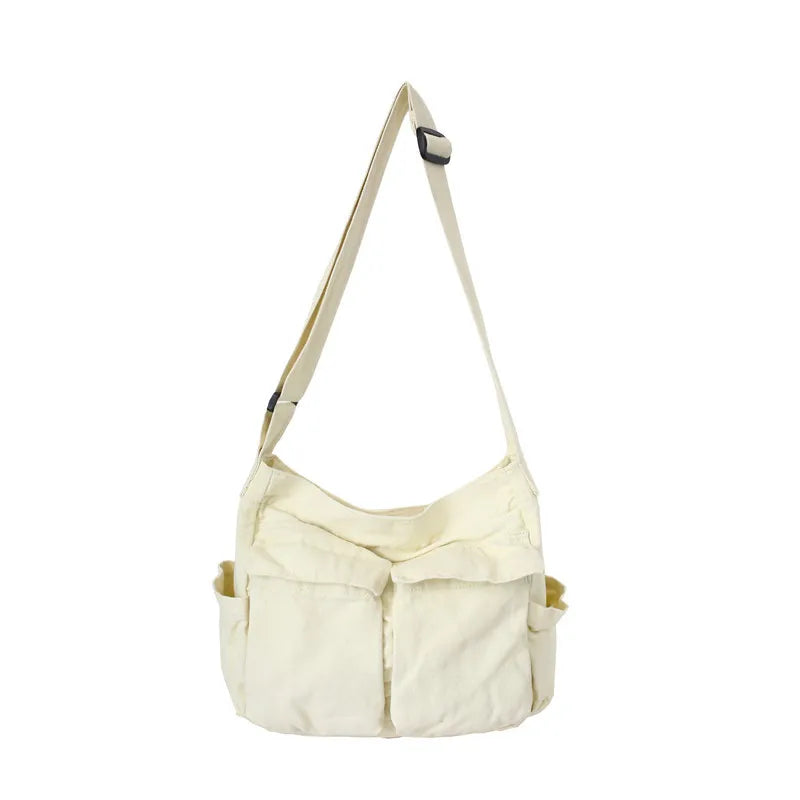 Canvas Girl Handbag For Teens Shoulder Bag Crossbody Purse
