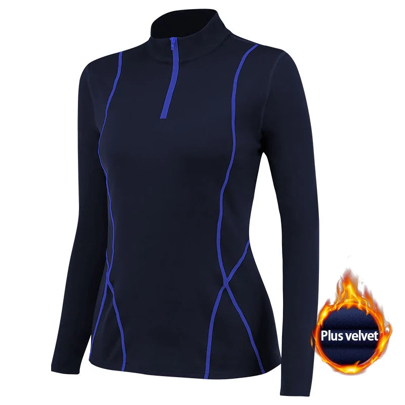 Women Long Sleeve Yoga Tops Push Up Running Gym Wear