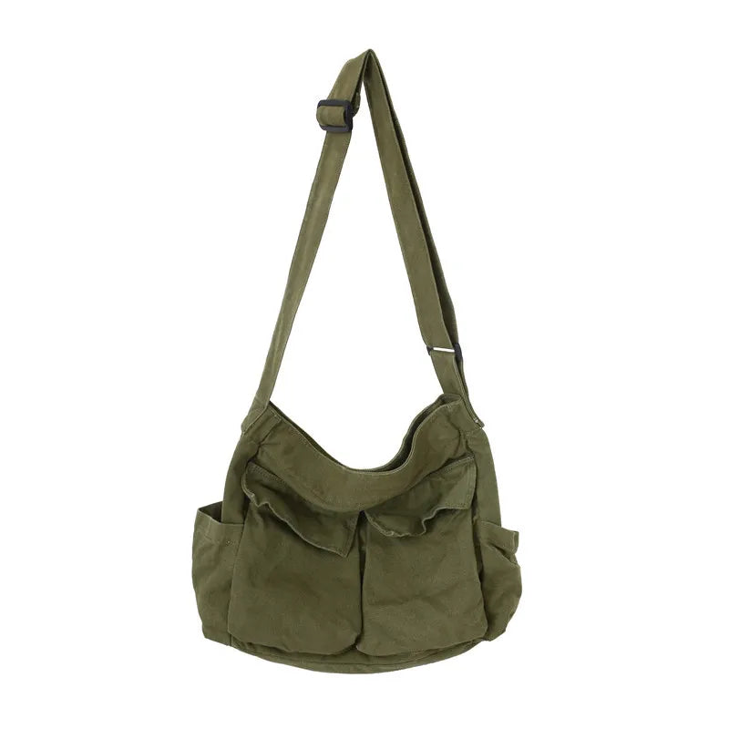 Canvas Girl Handbag For Teens Shoulder Bag Crossbody Purse