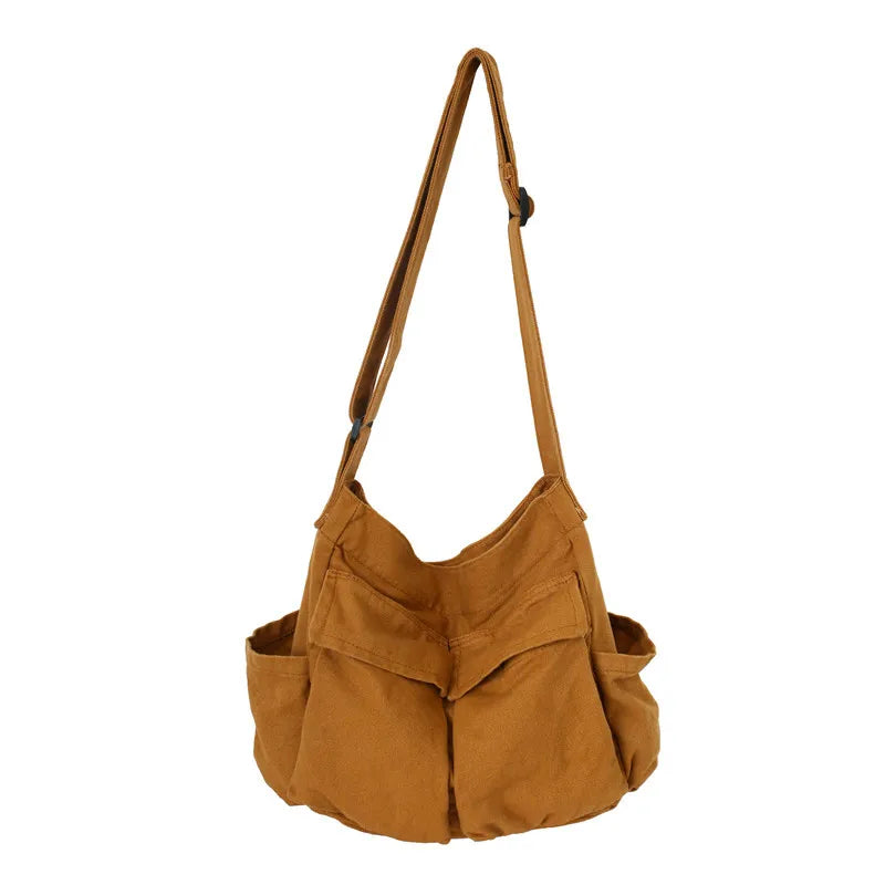 Canvas Girl Handbag For Teens Shoulder Bag Crossbody Purse