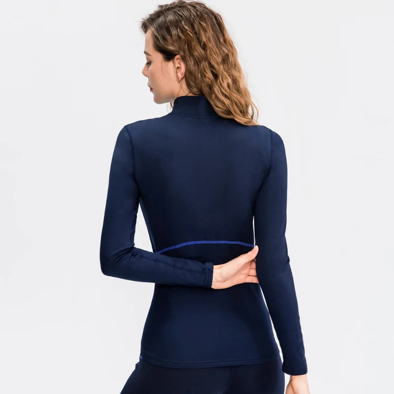 Women Long Sleeve Yoga Tops Push Up Running Gym Wear