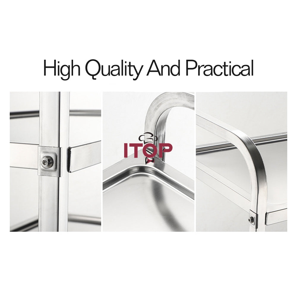 3 Tier Stainless Steel Hotel Food Service Trolley ..