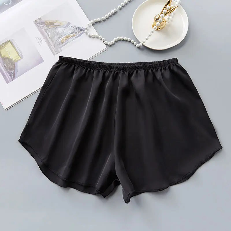 Ice Silk Safety Shorts Women Summer Sleep Bottoms Pajama