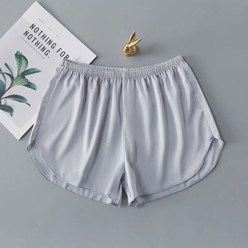 Ice Silk Safety Shorts Women Summer Sleep Bottoms Pajama