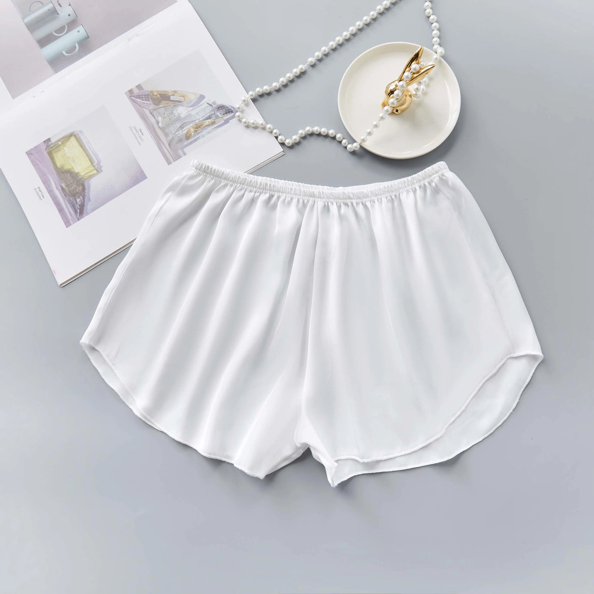 Ice Silk Safety Shorts Women Summer Sleep Bottoms Pajama