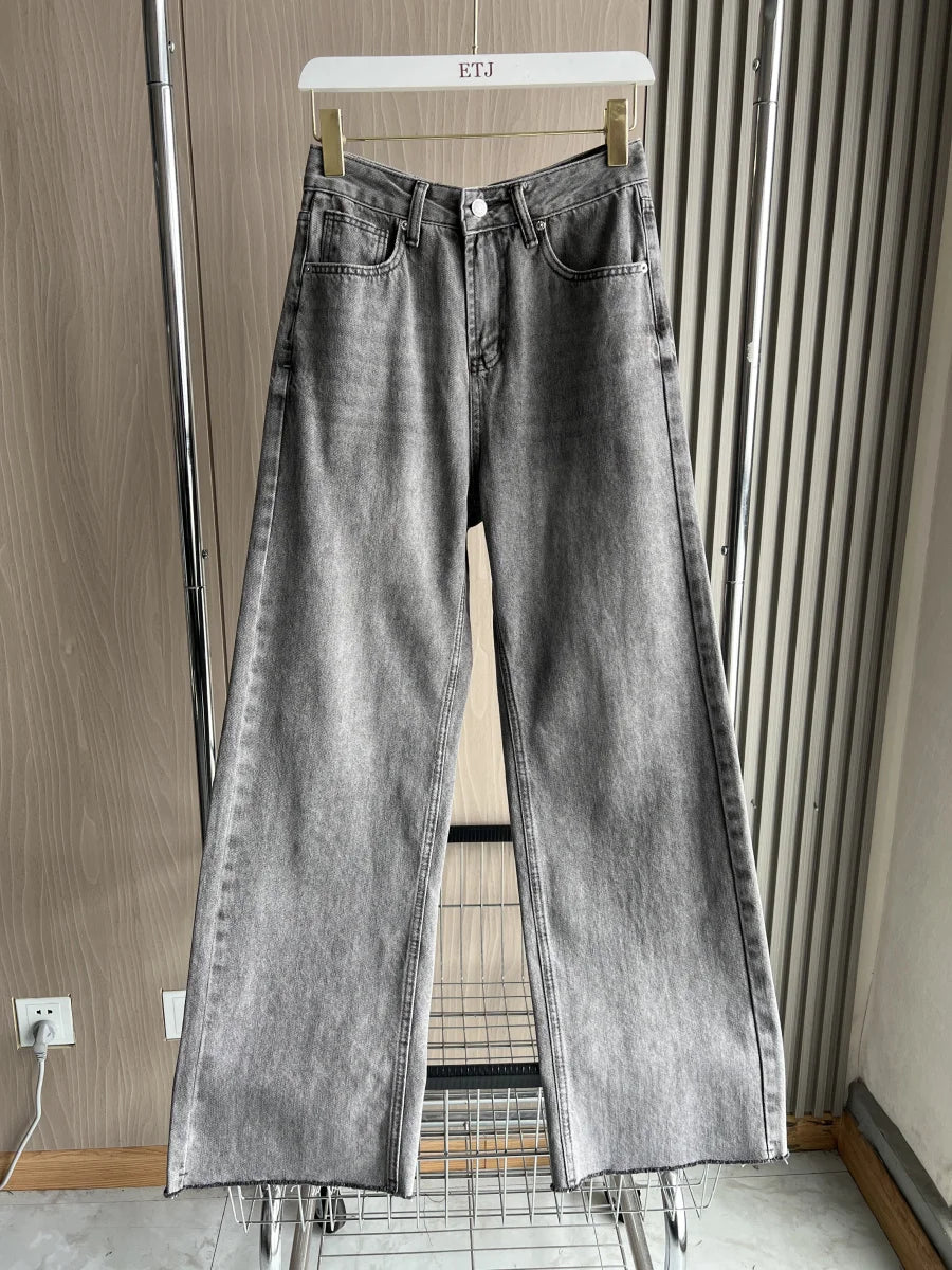 Traf Wide Leg High Waisted Jeans For Women Five Pockets