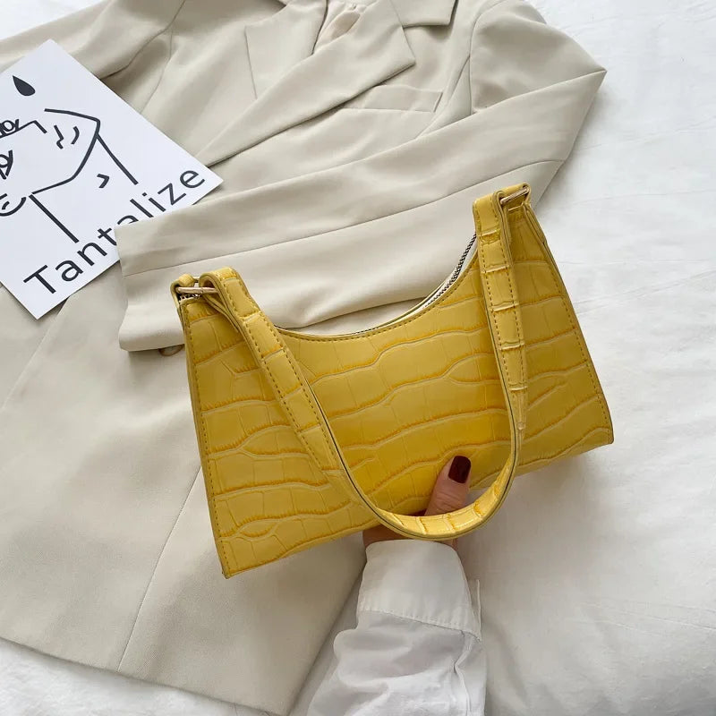 Retro Alligator Pattern Small PU Leather Handbags For Women