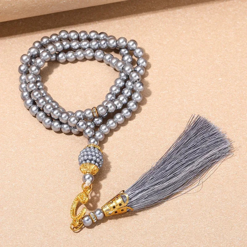 New 8 Cm 33 Black Gallstone Muslim Prayer Beads Unisex (Copy)