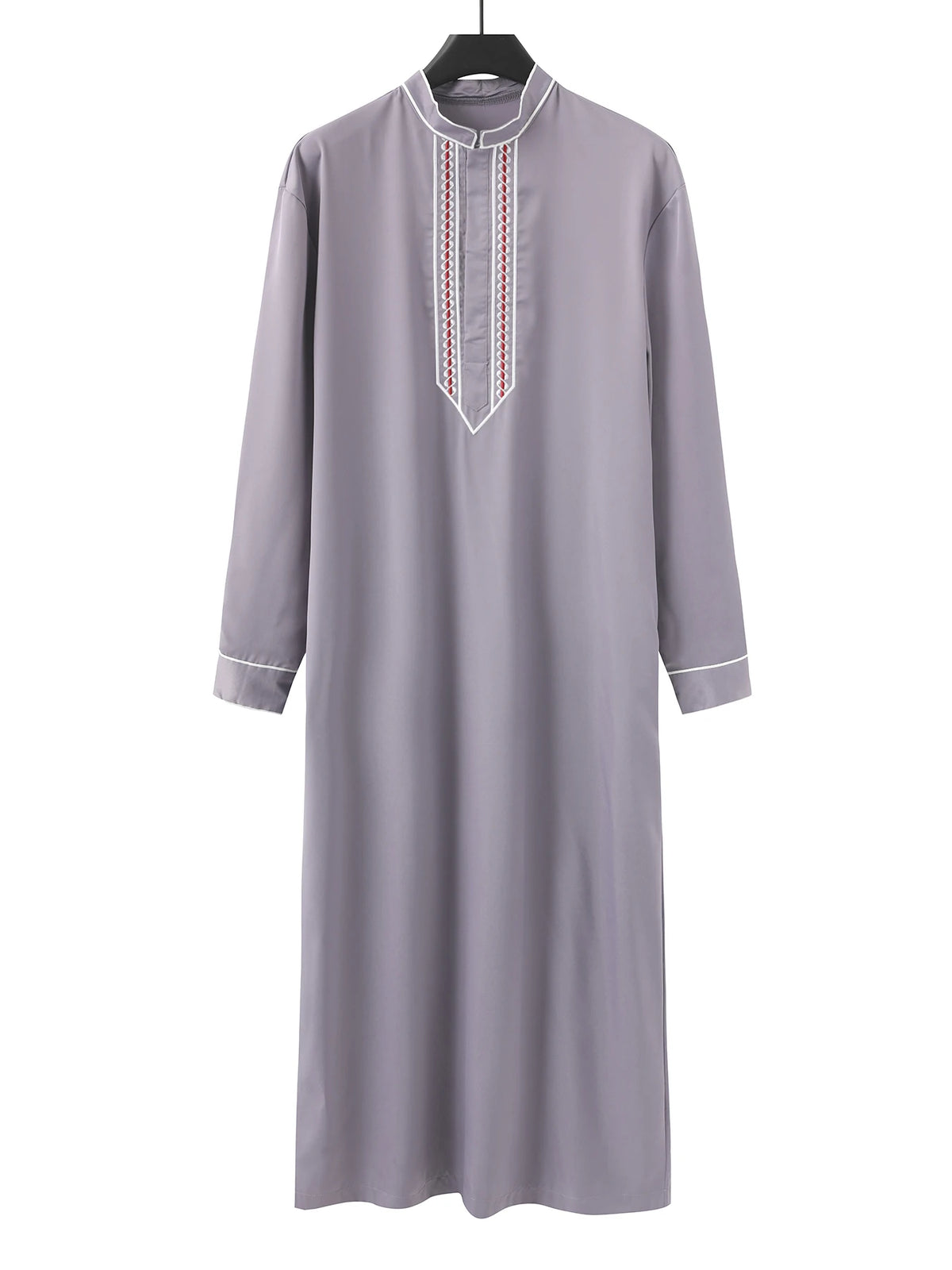 2024 Muslim Men Hand Embroidered Abaya Thobe Saudi Style