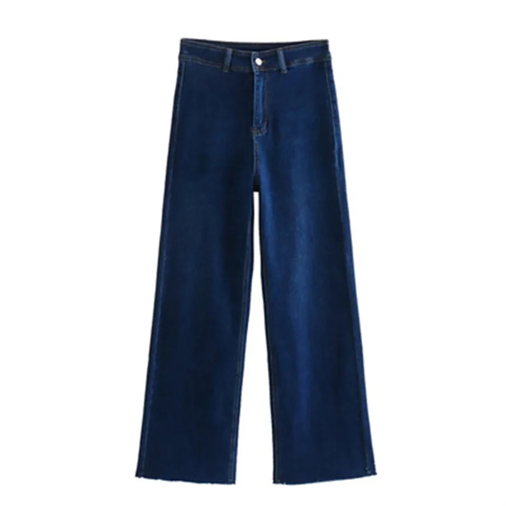 New Womens High Waist Straight Wide Leg Jeans 2023 Fashion