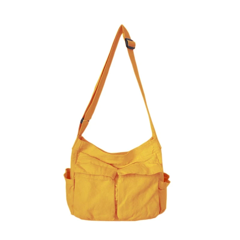 Canvas Girl Handbag For Teens Shoulder Bag Crossbody Purse