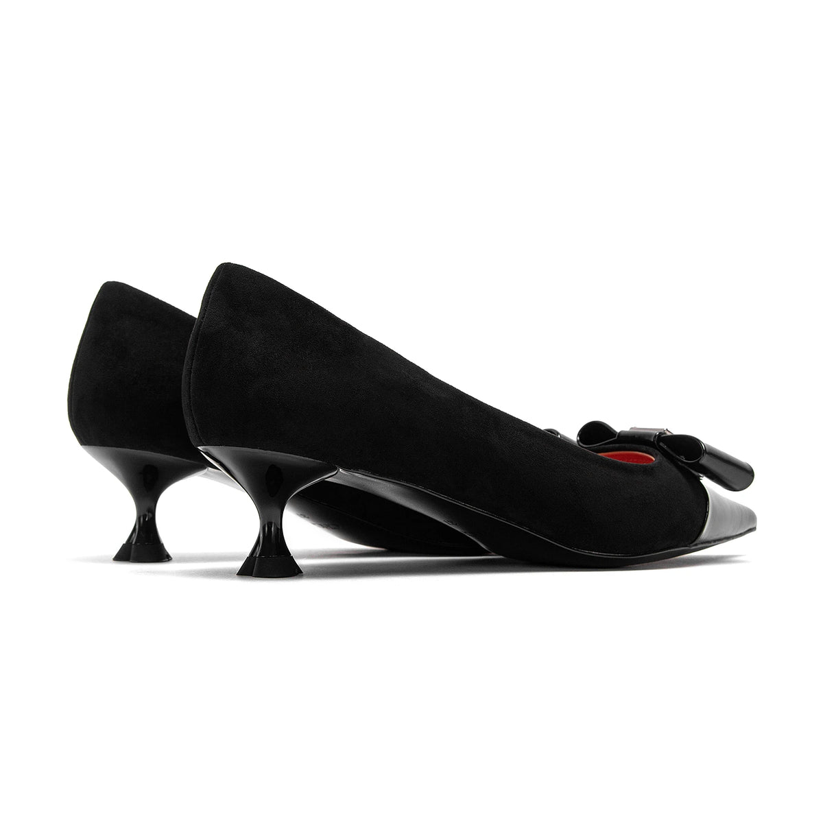 CHCH Velvet Winter Heels For Women 5cm Black Pumps Classic