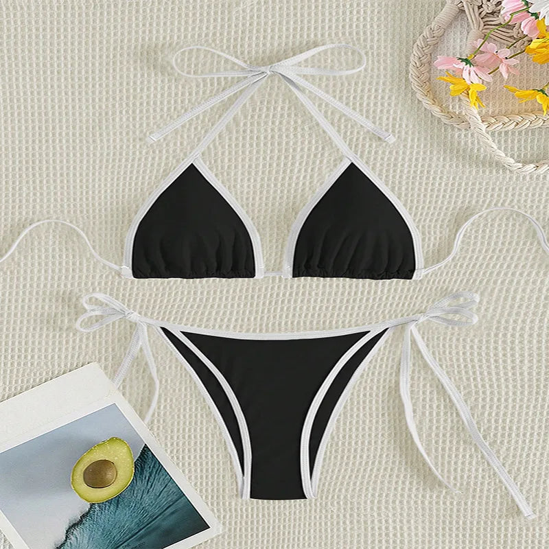 Yiiciovy Sexy Halter Bikini Set Two Piece Swimsuit Women