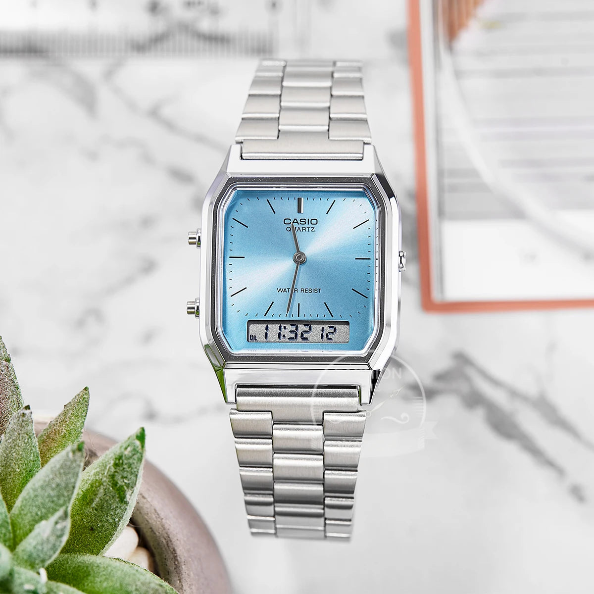 Casio Mens Dual Display Water Resistant Dial Quartz Watch