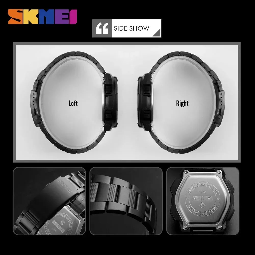Skmei 1370 Luxury Full Steel Business Waterproof Wristwatch