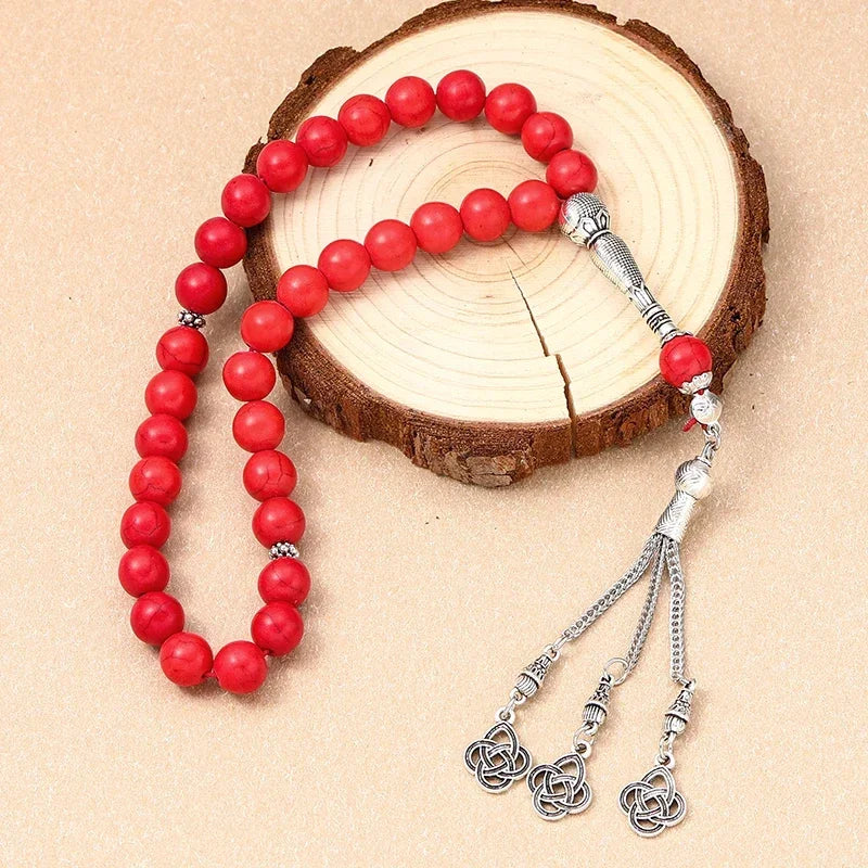New 8 Cm 33 Black Gallstone Muslim Prayer Beads Unisex (Copy)