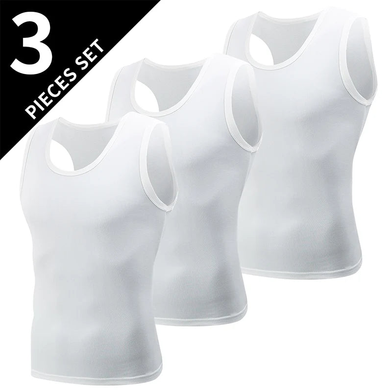 Mens Four Seasons Plus Size Sleeveless Sports Vest Running