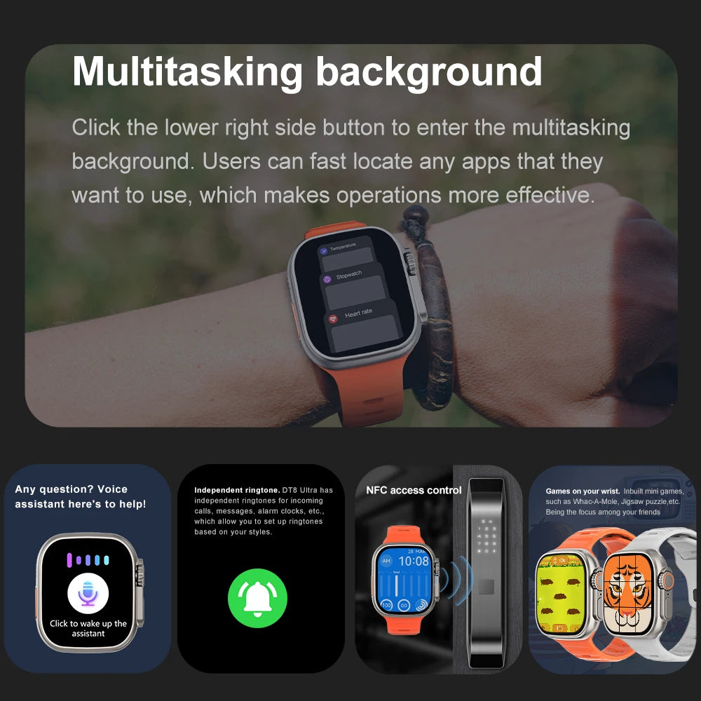 Apple Watch Ultra 10 Pro Max Gen2 49mm AMOLED Smartwatch