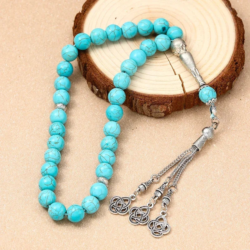 New 8 Cm 33 Black Gallstone Muslim Prayer Beads Unisex (Copy)