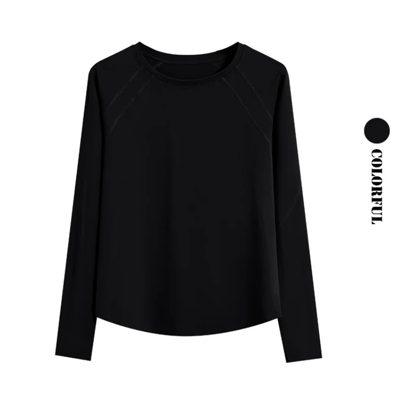 Drur Women Long Sleeve Yoga Shirt Quick Dry Top Breathable