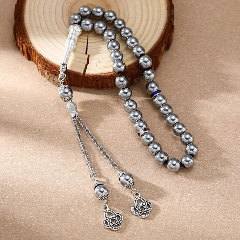 New 8 Cm 33 Black Gallstone Muslim Prayer Beads Unisex (Copy)