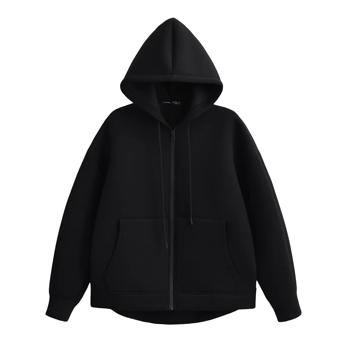 Trafza Autumn Gray Hooded Jacket For Women With Big Pockets