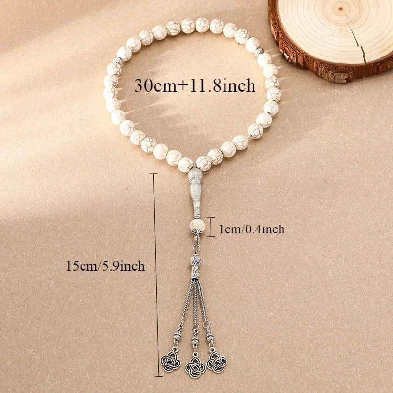 New 8 Cm 33 Black Gallstone Muslim Prayer Beads Unisex (Copy)
