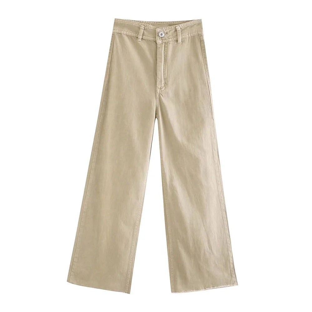 New Womens High Waist Straight Wide Leg Jeans 2023 Fashion