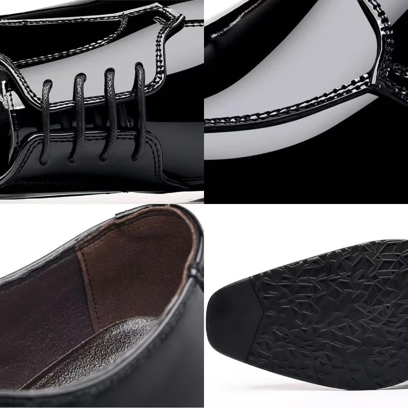 Business Mens Patent Leather Dress Shoes Plus Size 38 48