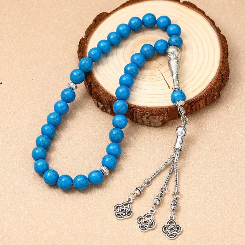 New 8 Cm 33 Black Gallstone Muslim Prayer Beads Unisex (Copy)