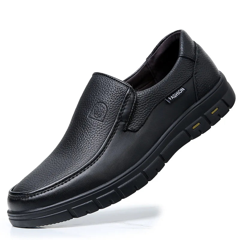 Genuine Leather Handmade Shoes For Men Flat Platform