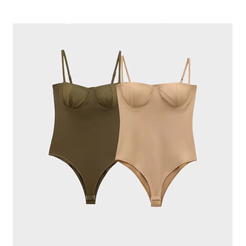 DEEABAE Sexy Camisole Jumpsuit With Chest Cushion Women