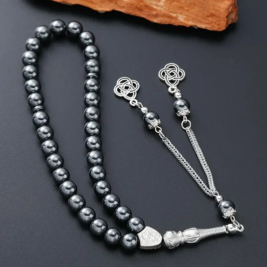 New 8 Cm 33 Black Gallstone Muslim Prayer Beads Unisex (Copy)
