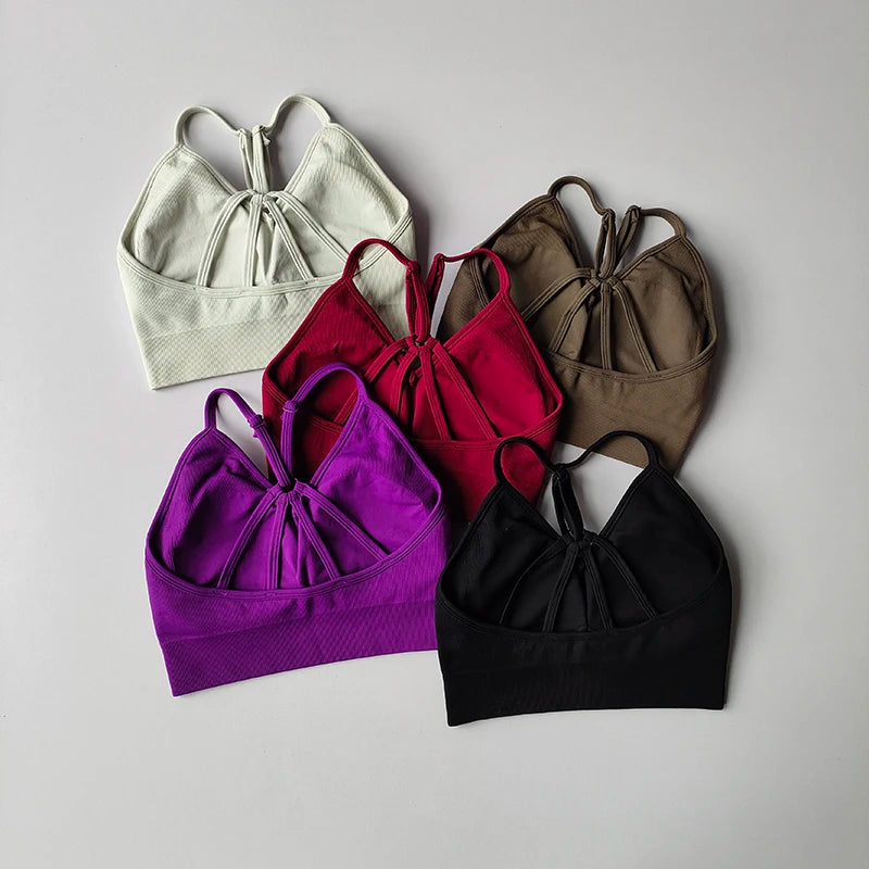 Women Seamless Sports Bra Yoga Set With Quick Dry Leggings