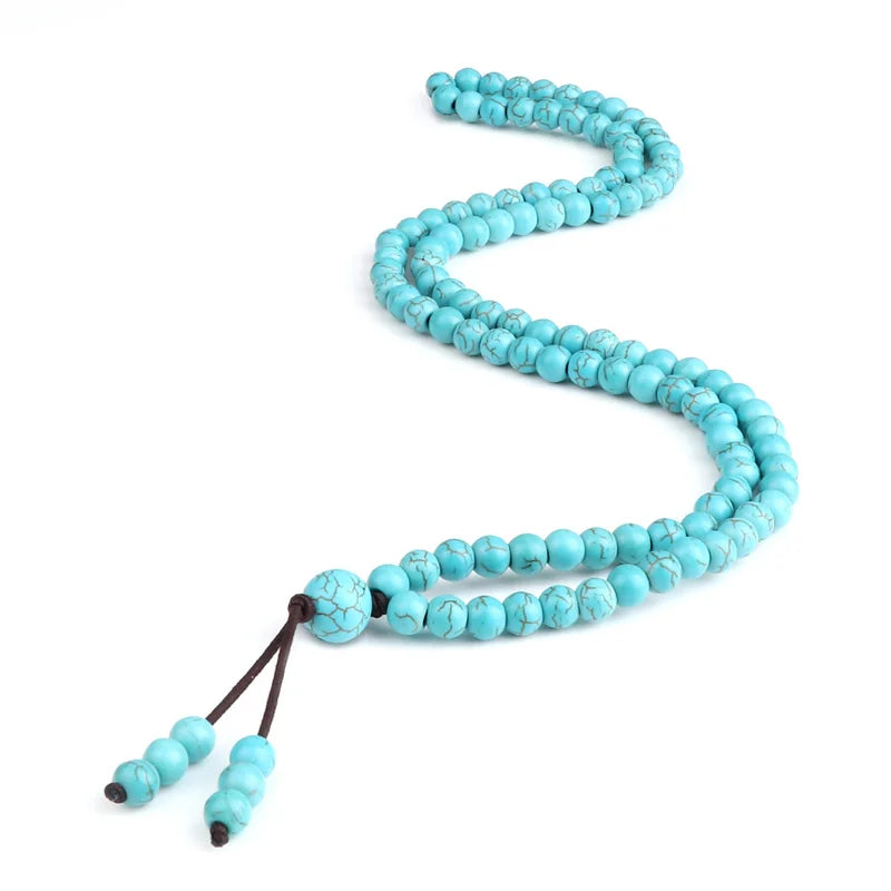 6mm Black Lava Stone Mala Beads Bracelet for Yoga Gift