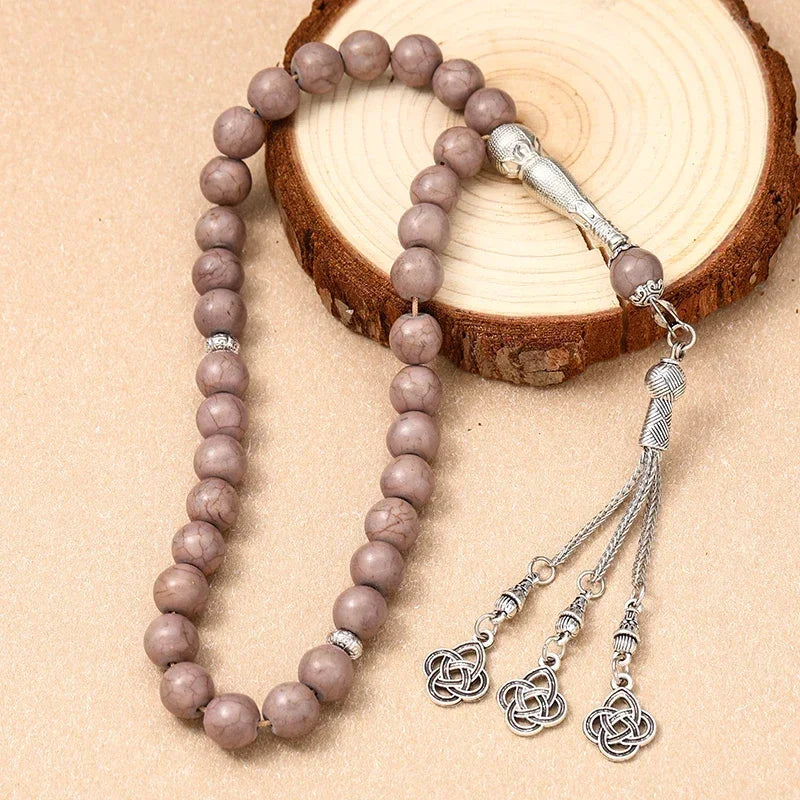 New 8 Cm 33 Black Gallstone Muslim Prayer Beads Unisex (Copy)