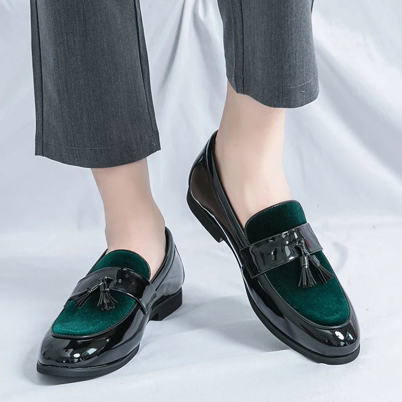 Mens Tassel Leather Loafers Formal Dress Shoes Wedding