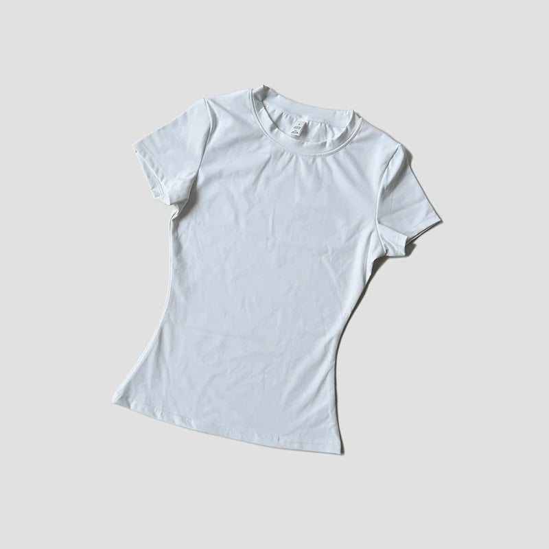 Women Yoga Top Seamless Sport Shirt Short Sleeve Gym Wear