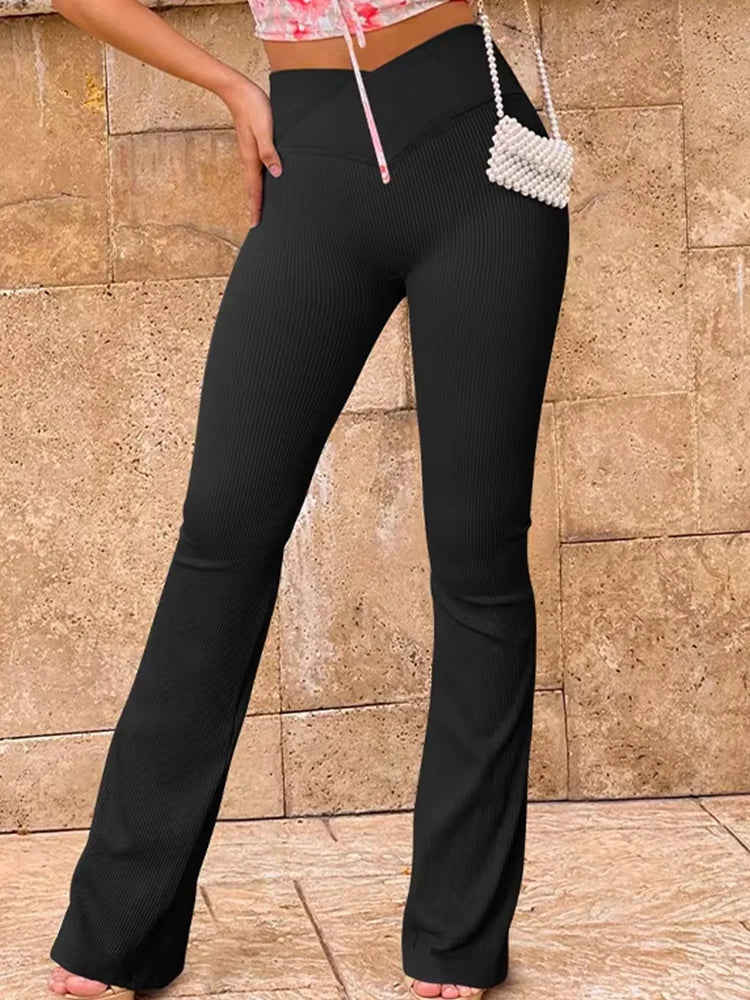 Women's Yoga Pants Flare Leggings Waist Cinching Breathable
