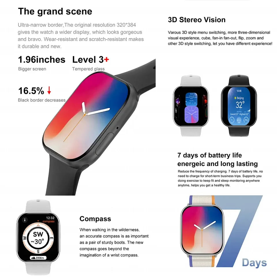 Smart Watch Series 10 Blood Pressure Bluetooth Call NFC