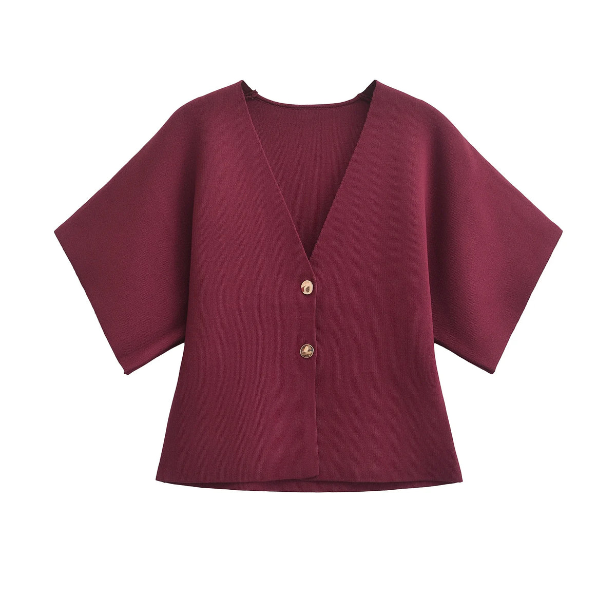 Autumn European American Style Knitted V Neck Top Women