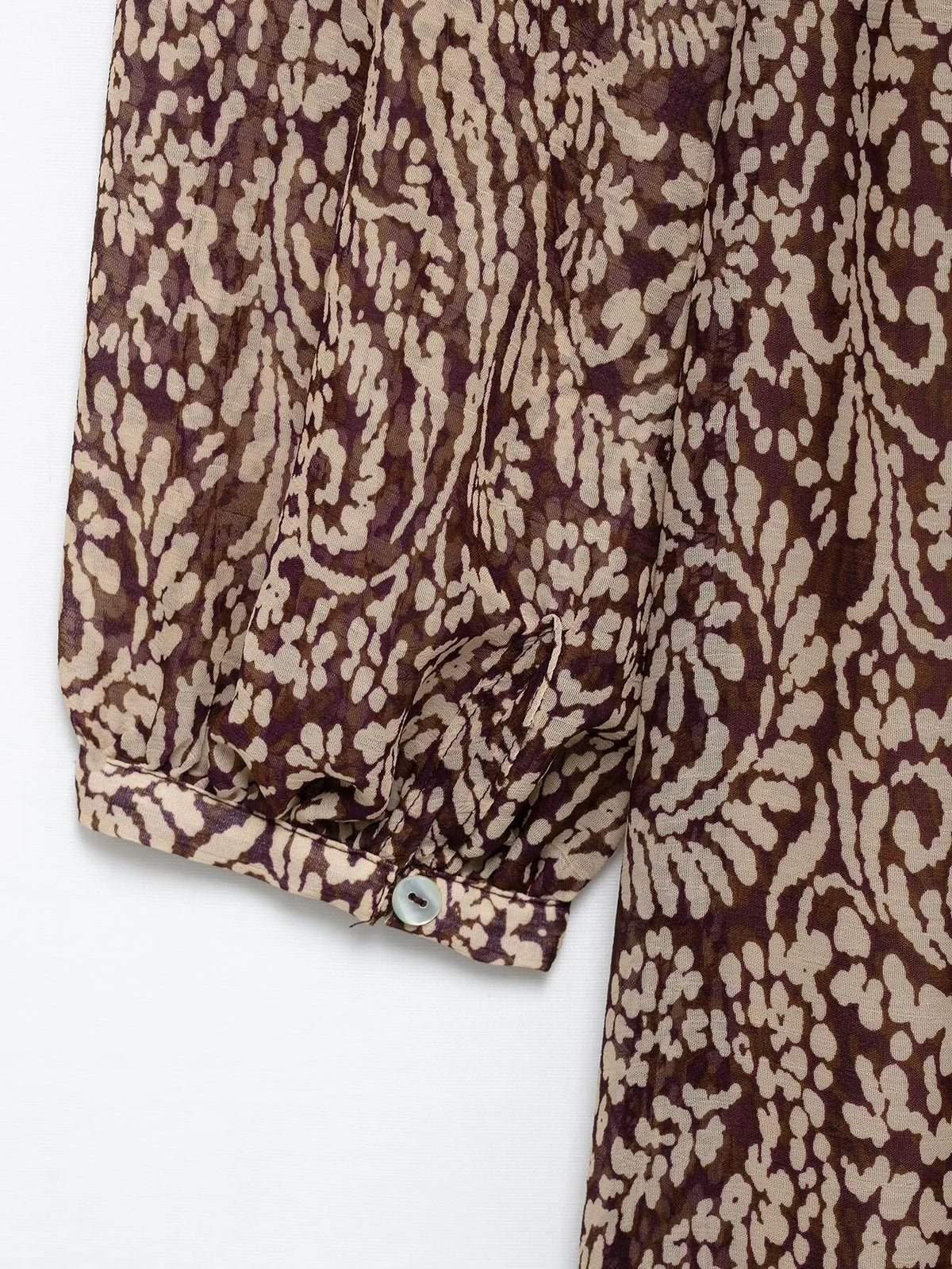 Retro Print Midi Dress With V Neck Gradient Design